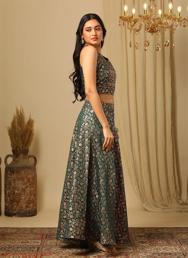 globus  Globus Women Printed Sleeveless Top & Skirt Festive Co-Ord Set for Women | Best Price UAE